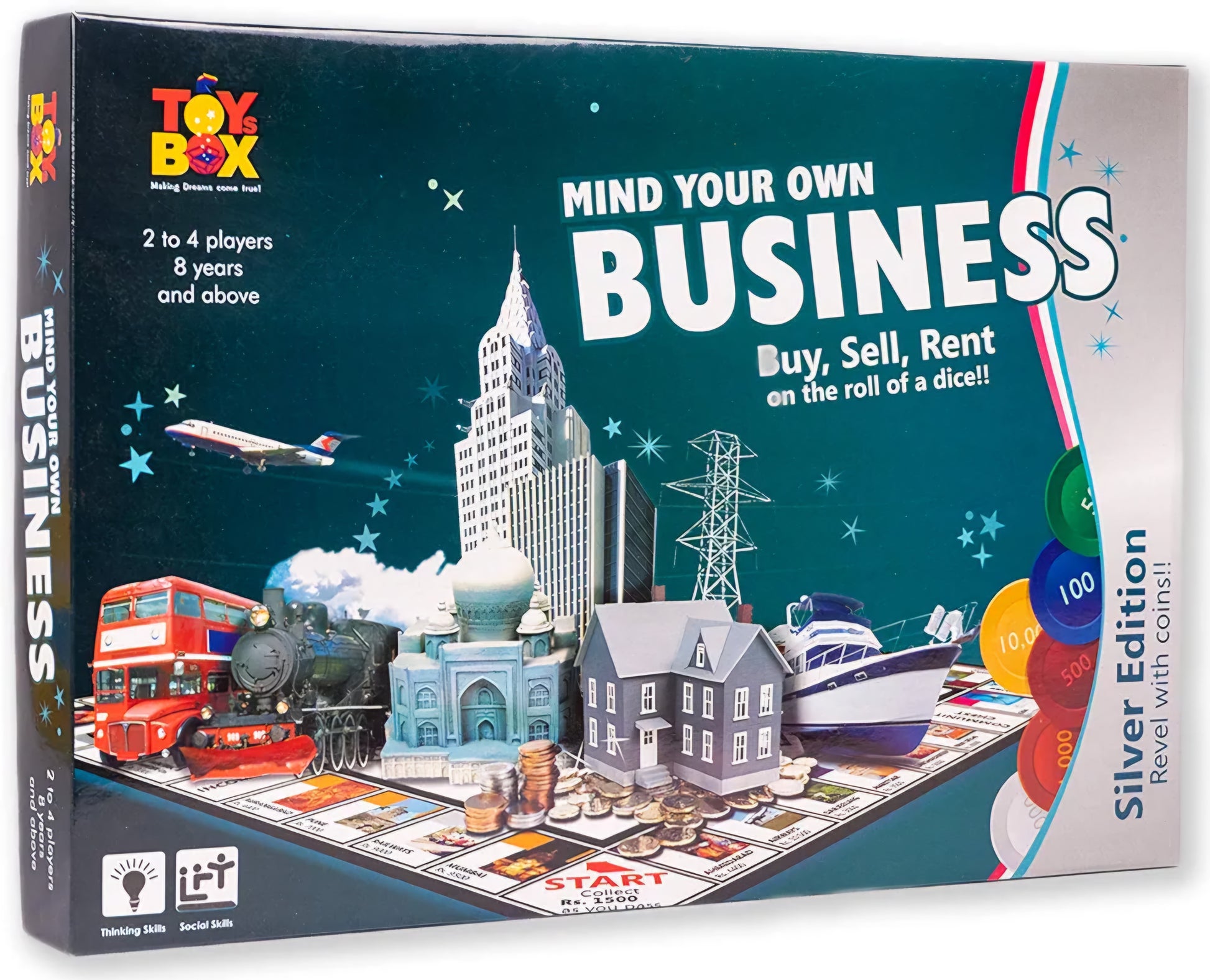 Mind Your Own Business Silver Little Business Popular With Notes 5 In 1 Board Game Along With Other Games