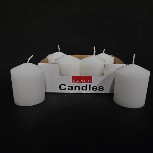 Decorative pure wax Pillar Candles pack of 6 piece set