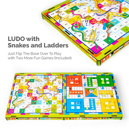 Sling Football 4 in 1 Board Game for Kids Ludo Snake and Ladders Game for Kids