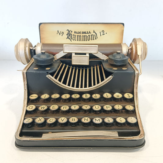 Vintage typewriter model metal craft showpiece