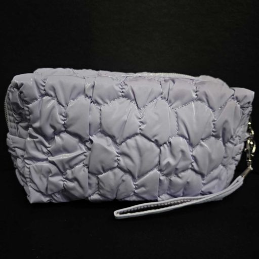 Puffer quilted clutch cosmetic bag