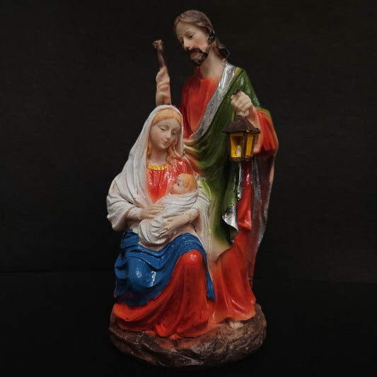 Miniature Holy Family Statue Decoration Figures for Desktop Christmas present gift Antique Home Decor Traditional Showpiece Figurines for Home Decor