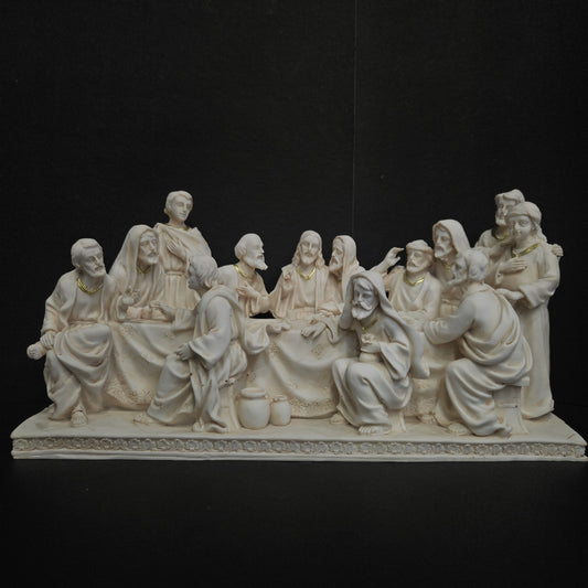 The Last Supper Jesus and His Apostles Italian Catholic Statue Sculpture Figurine