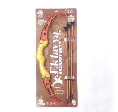 Eklavya Bow and Arrow archery Set with 3 Suction Cup Tip Arrows Target Game Toy Set for Kids