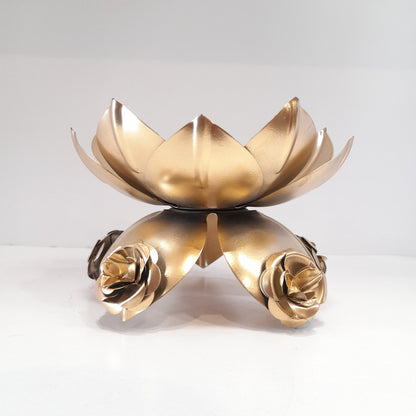 Decorative Vivid Lotus Urli Bowl for Diwali