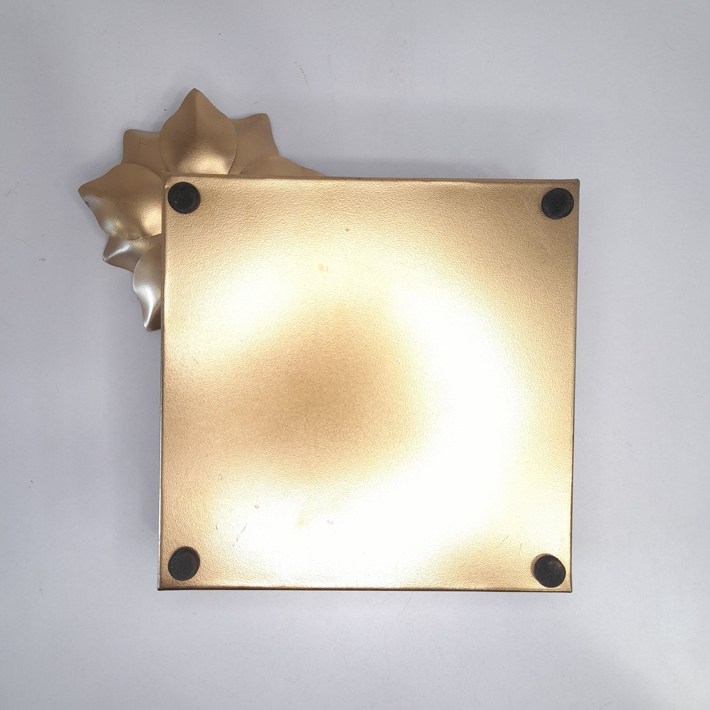 Gold Metal Tray For Diwali Gift