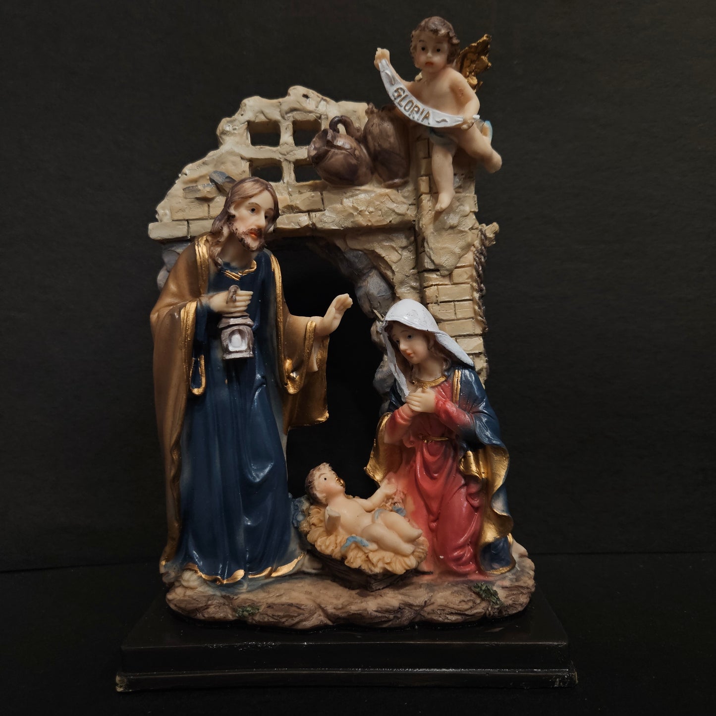 Polymarble Christmas Nativity Set for Christmas Decoration Baby Jesus Small Realistic Nativity