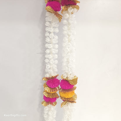 Plastic flowers garlands for door sides and Pooja mandhir decoration