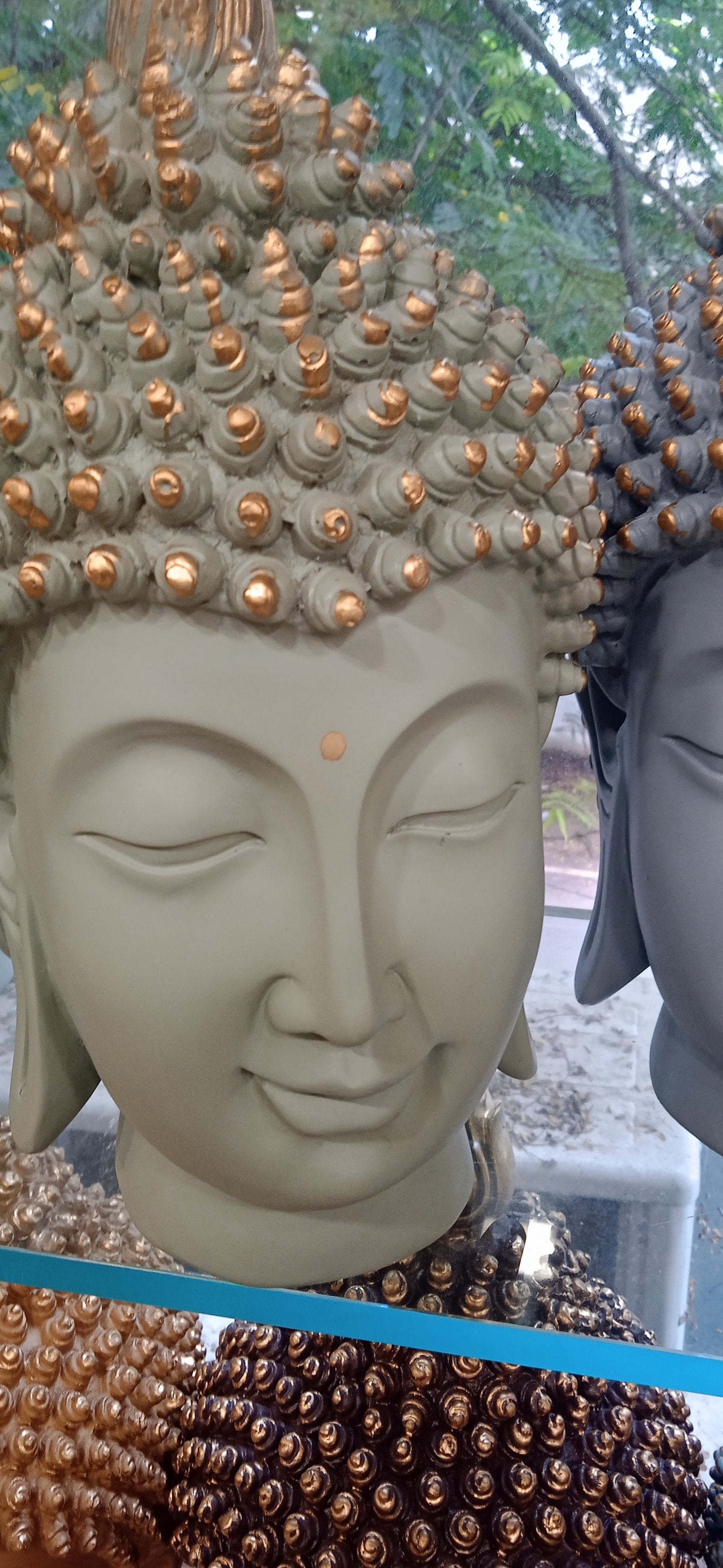 Buddha Head Statue 14in