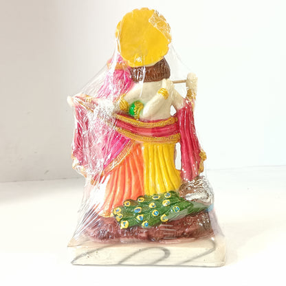 Radha Krishna peacock idol