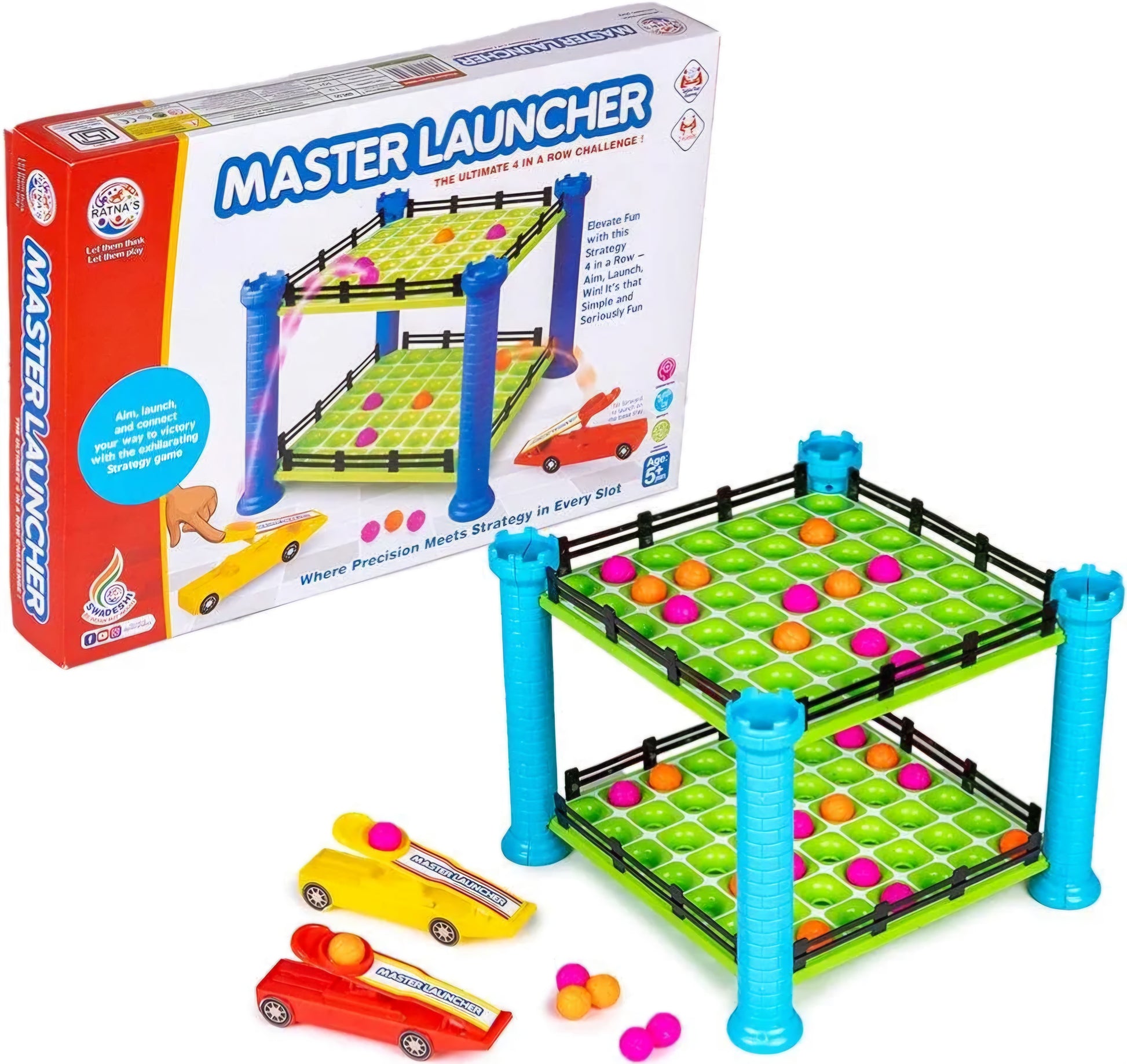 Master Launcher 4 in a Row Challenge Game for Kids Boys Girls Puzzles and Games 2 Player Game