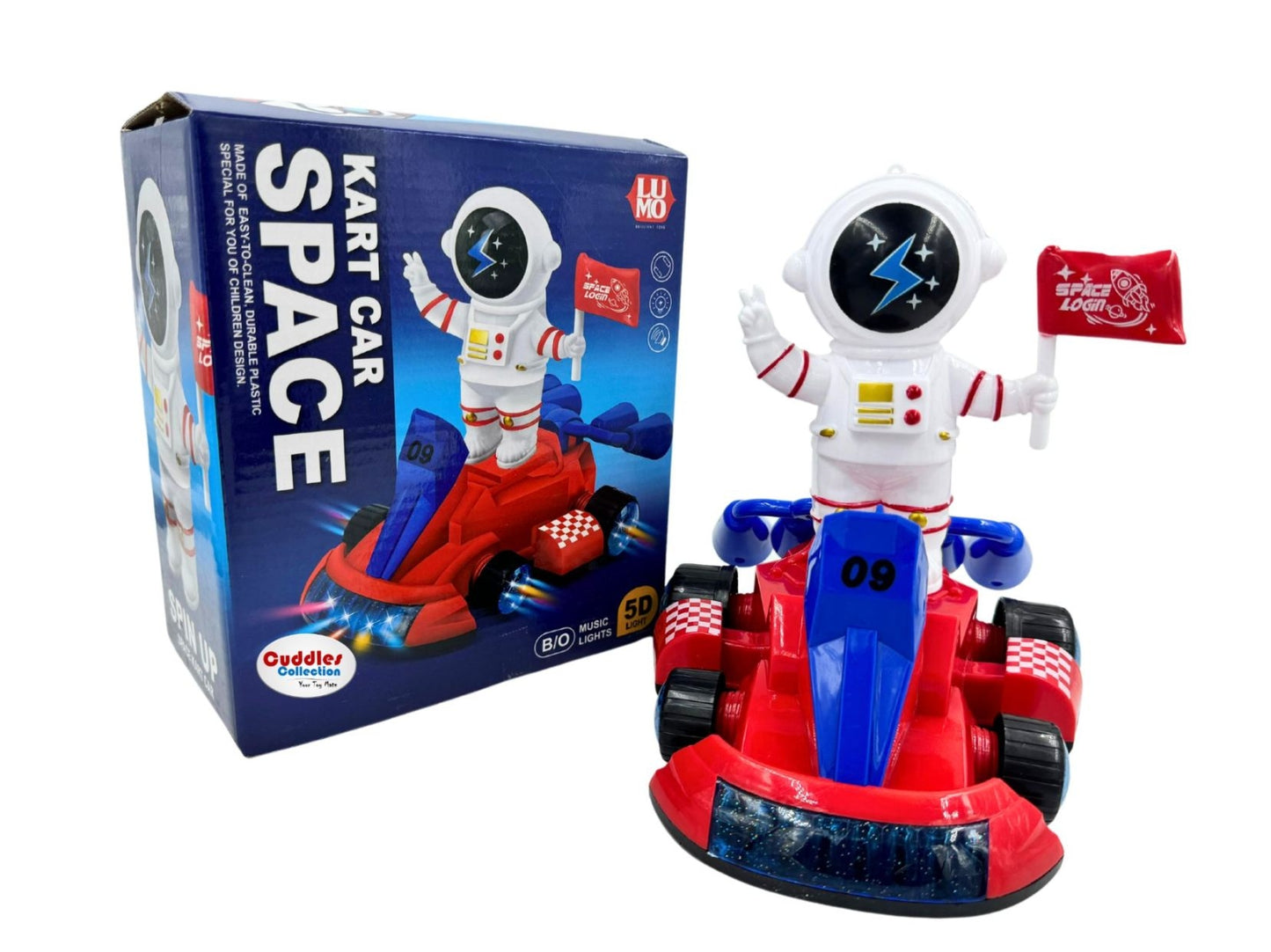 Astronaut Space Vehicle Car Toy with Light Music 360 Rotation and Bump and go Action for Kids Boys Girls Color as Shown for 3 years above ages