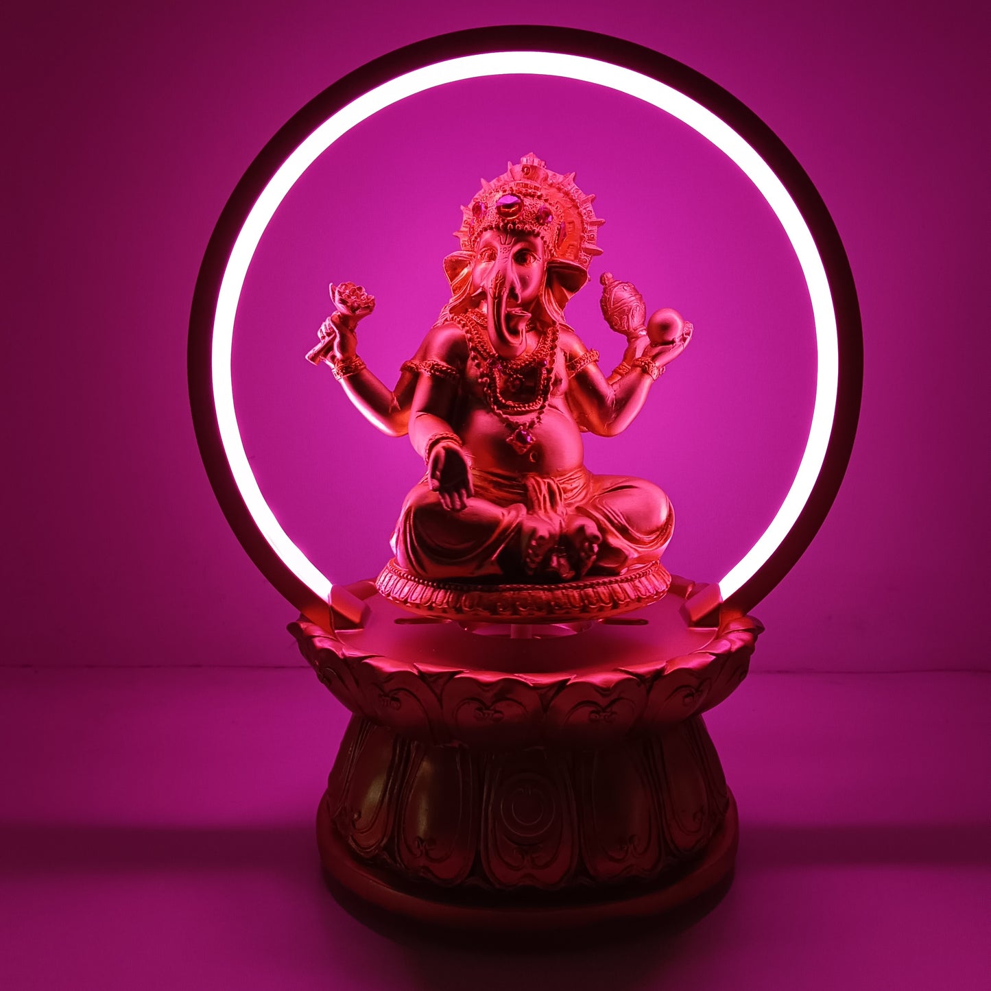 Ganesh with lighting arch