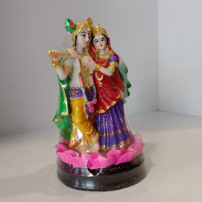 Radha Krishna Lotus idol