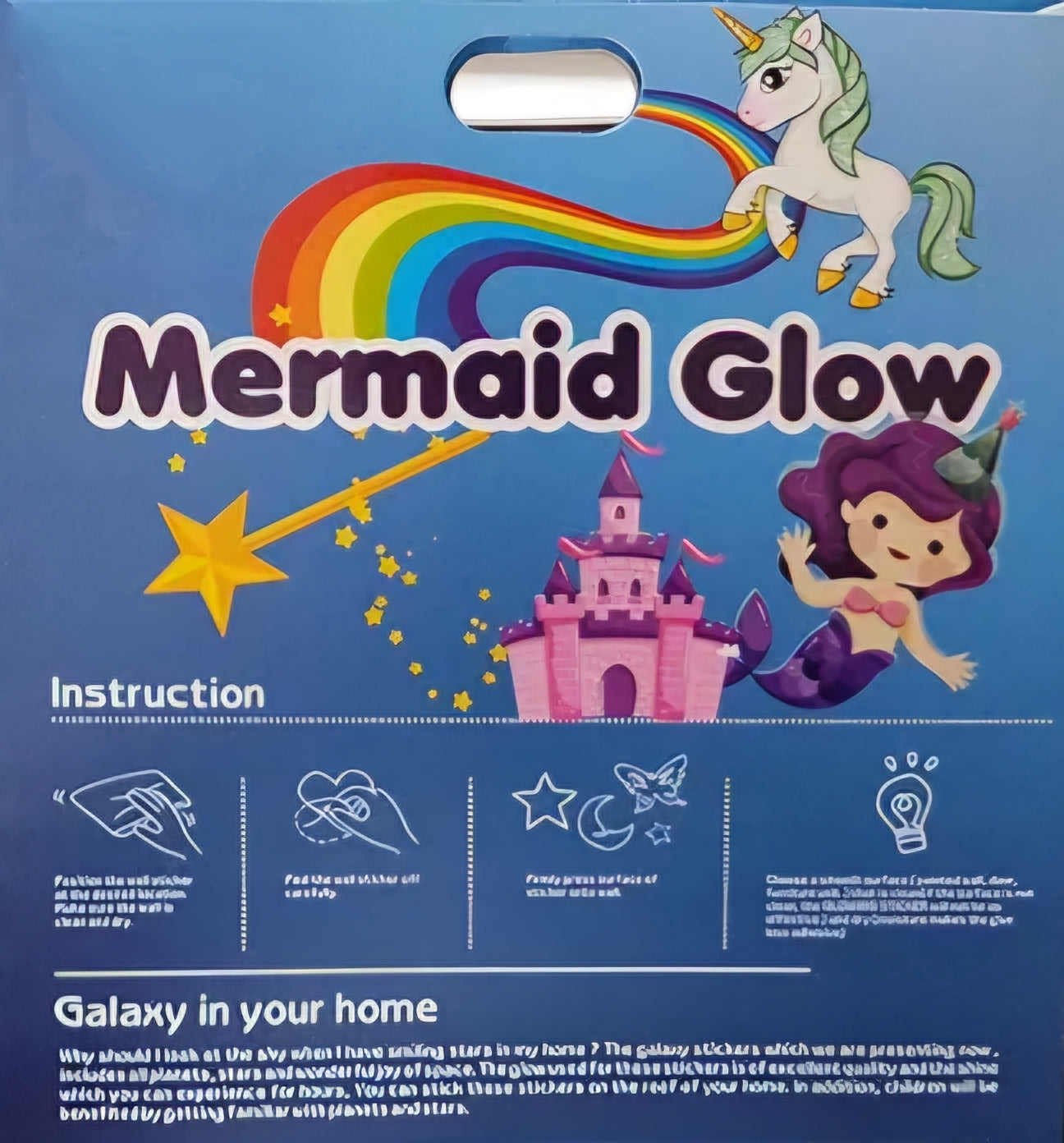 Mermaid Glow in The Dark Wall Stickers Ceiling Stickers for Room Decor