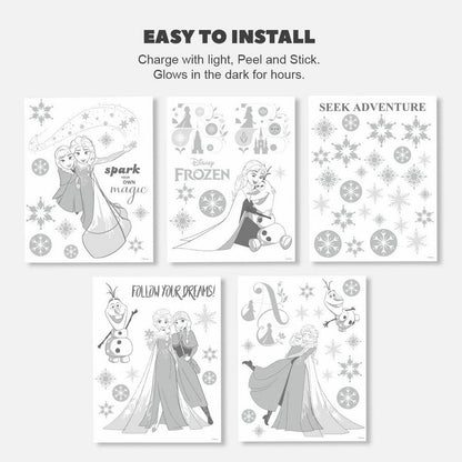 Magic Glow Frozen in The Darkness 72 Wall Stickers for Kids individual rooms