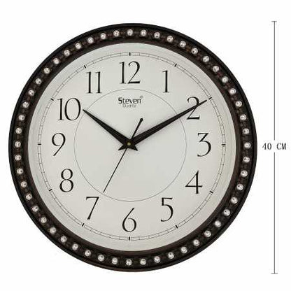 ANALOG ROUND SHAPED DIAMOND FRAME WALL CLOCK 1603