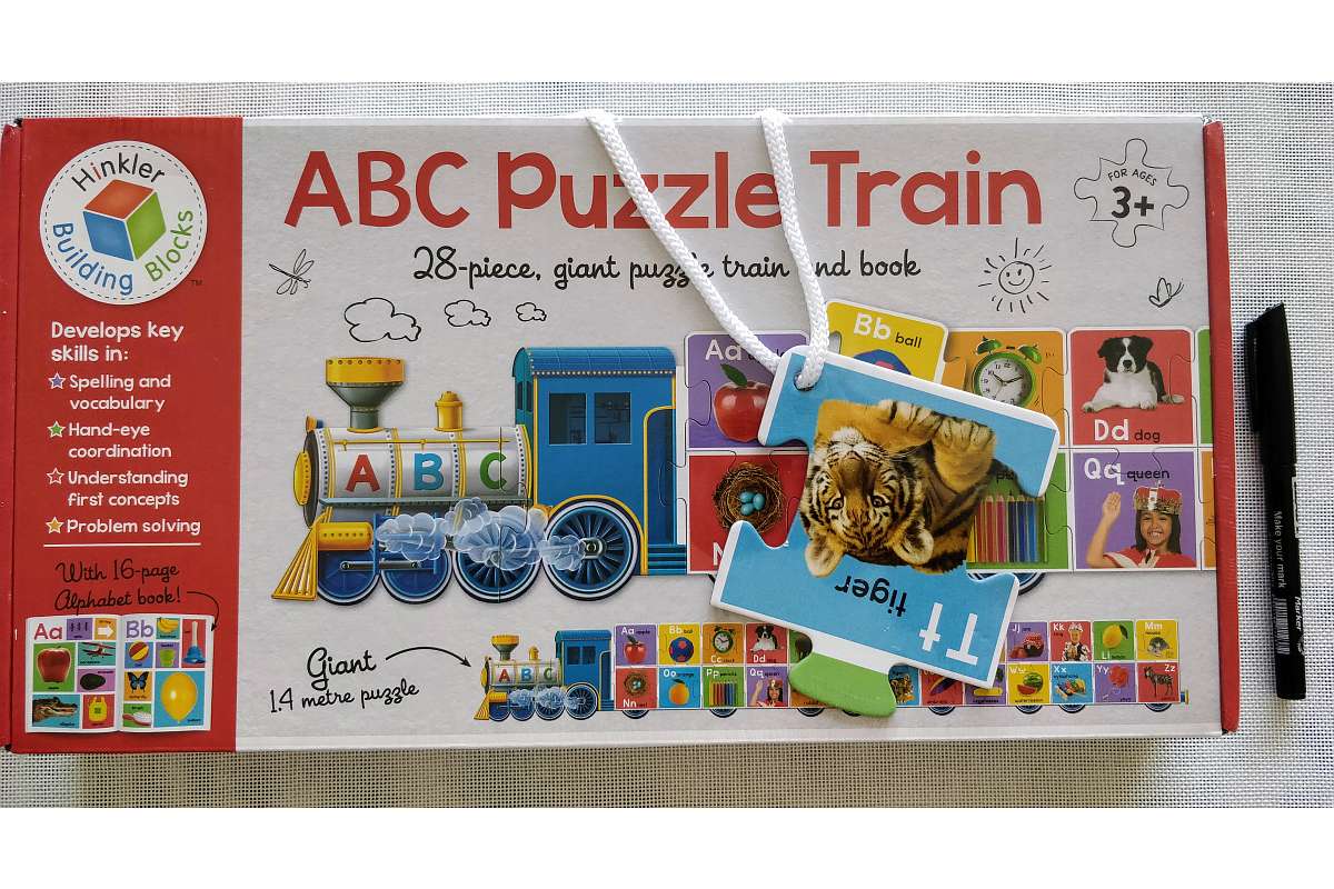 Building Blocks A B C Puzzle Train