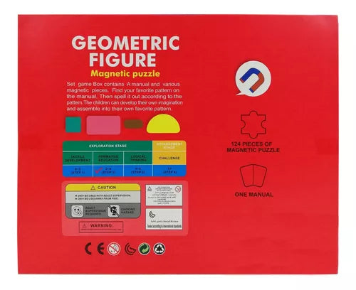 Geometric Figurine Magnetic Puzzle For  preschooler kids Learning and Brain Development