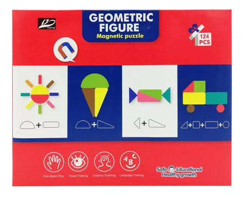 Geometric Figurine Magnetic Puzzle For  preschooler kids Learning and Brain Development