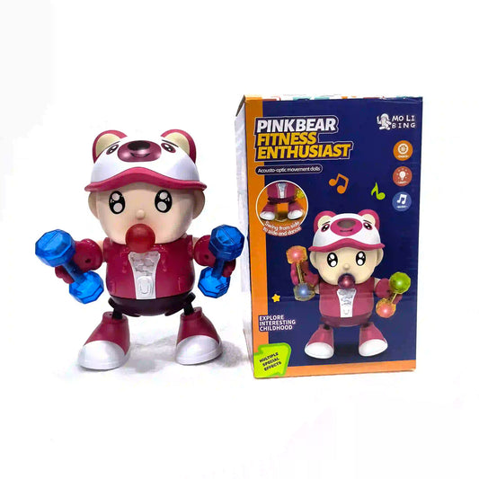 Pink bear Fitness Enthusiast toy