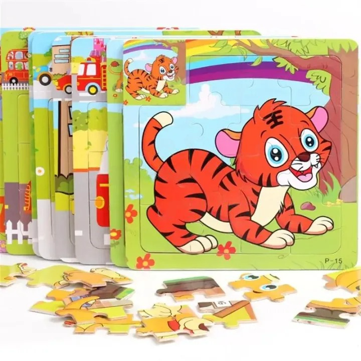 Toddler Puzzles Set Wooden pieces Jigsaw Puzzles for Toddler Children Learning Puzzles Set for Boys and Girls