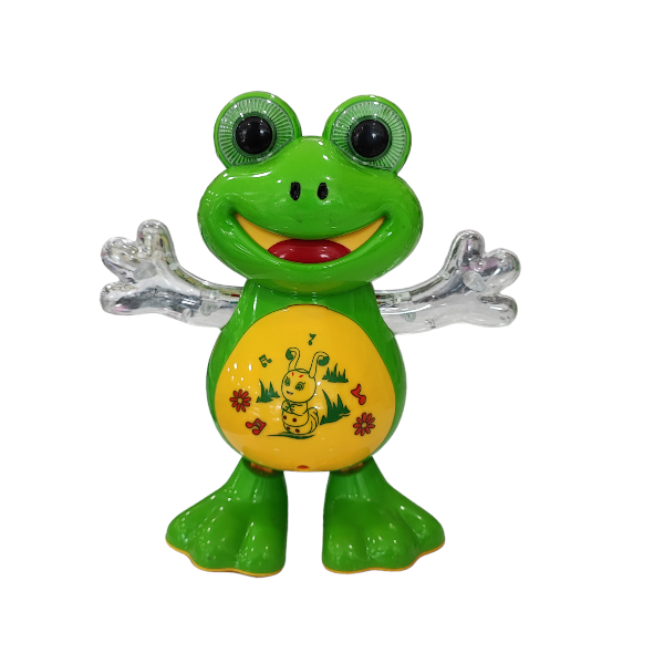 Dancing Frog with Music and 3D Flashing Lights for Kids Perfect Birthday Return Gift for Kids Dancing Frog Toy Walking Frog Musical for Kids and Children