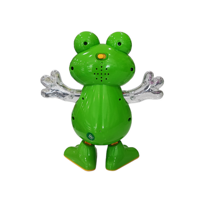 Dancing Frog with Music and 3D Flashing Lights for Kids Perfect Birthday Return Gift for Kids Dancing Frog Toy Walking Frog Musical for Kids and Children