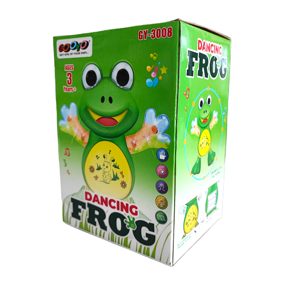 Dancing Frog with Music and 3D Flashing Lights for Kids Perfect Birthday Return Gift for Kids Dancing Frog Toy Walking Frog Musical for Kids and Children