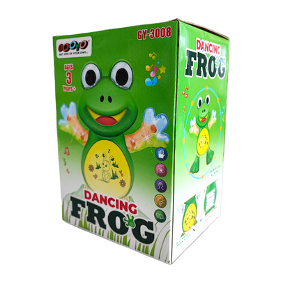 Dancing Frog with Music and 3D Flashing Lights for Kids Perfect Birthday Return Gift for Kids Dancing Frog Toy Walking Frog Musical for Kids and Children