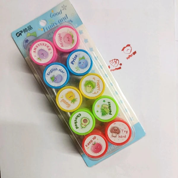 Fruits and vegetables stamps 10 pcs.