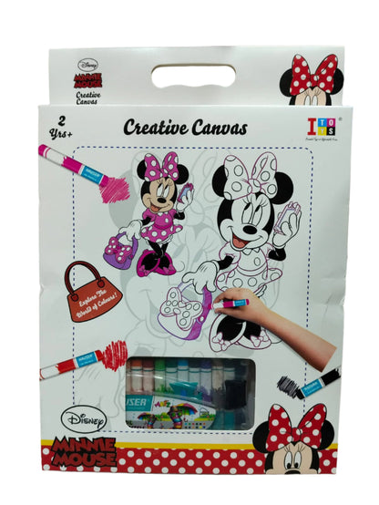 Cartoon characters themed creative canvas explore the world of colours for kids above 2 years old