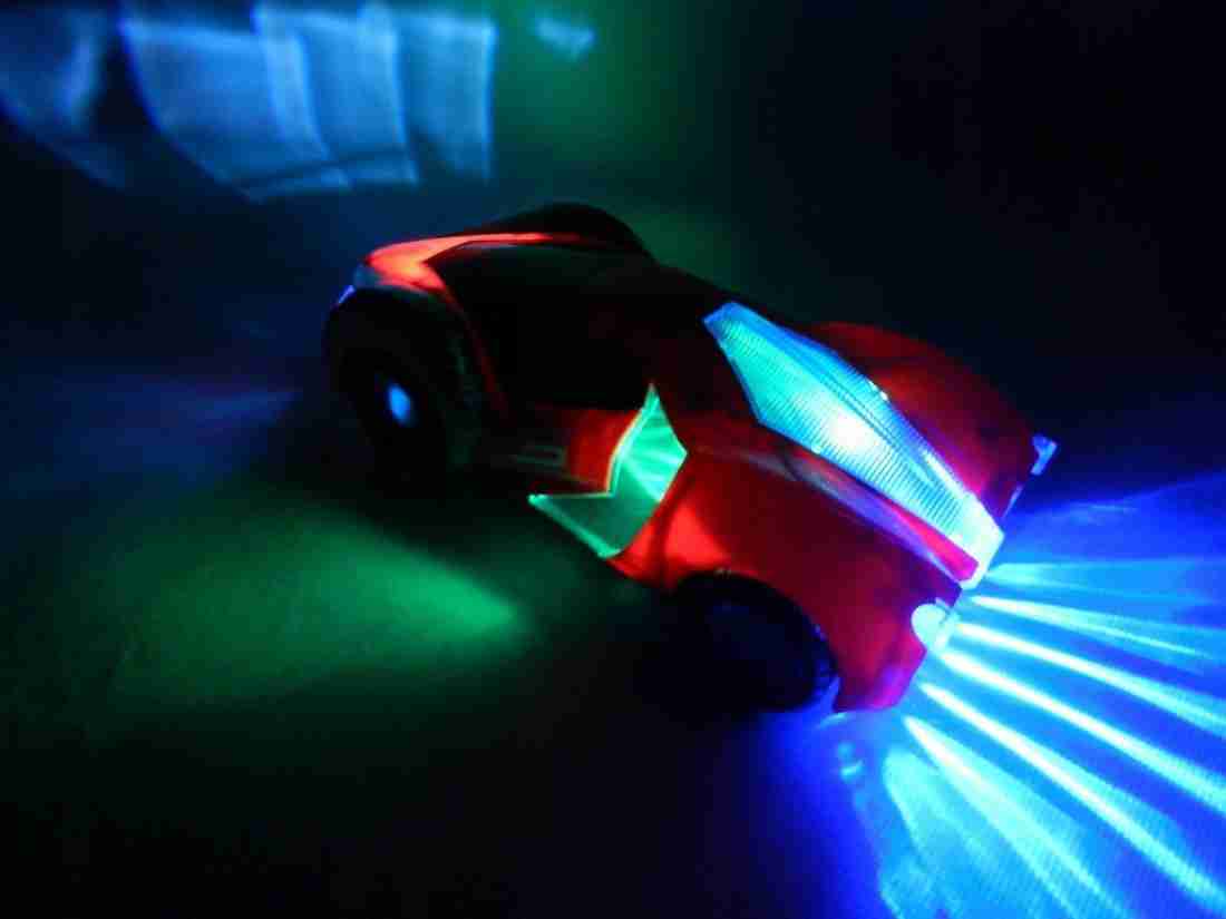 Bump and Go Light Sound Toy Car Superhero Theme Musical Car Toys Gift For Kids Childrens Boys