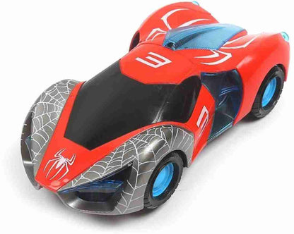 Bump and Go Light Sound Toy Car Superhero Theme Musical Car Toys Gift For Kids Childrens Boys