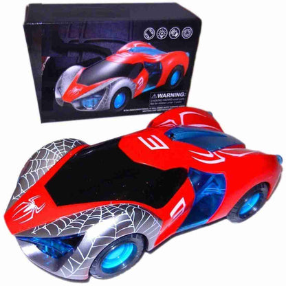 Bump and Go Light Sound Toy Car Superhero Theme Musical Car Toys Gift For Kids Childrens Boys