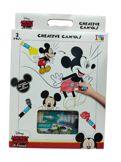 Cartoon characters themed creative canvas explore the world of colours for kids above 2 years old