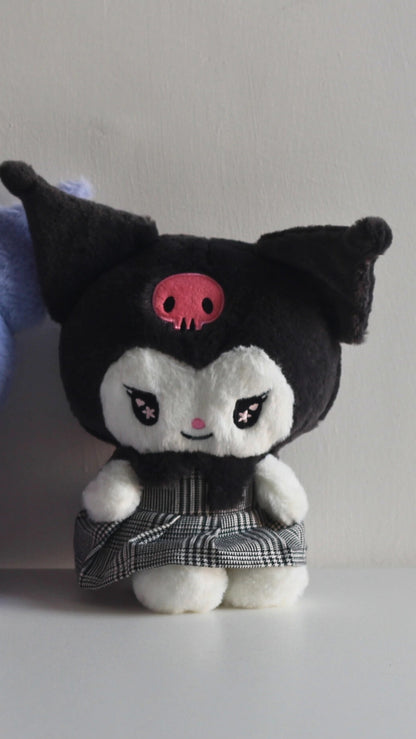 Kuromi Melody Plush Toy, Kawai Stuffed Doll Soft Toys for Kids Girls and Boys, Anime Girl Plush Dolls