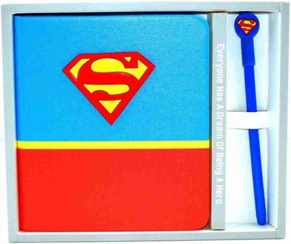 Superman Design Diary with Small Ball Pen Best Birthday and Return Gift for Superman Lovers, Pack of 1 Regular Diary