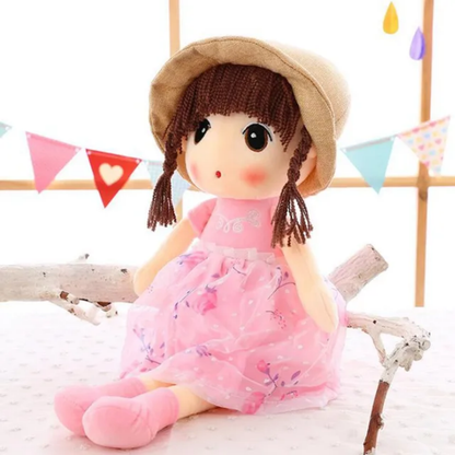 Cute Sweet Girl Model Plush Stuffed Wedding Rag Dolls Kids Gifts Blue Birthday Gift