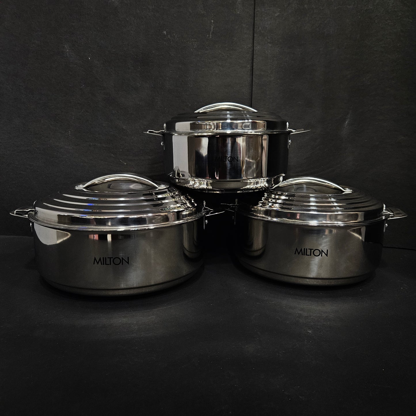 Milton galaxia 3 pieces set Stainless Steel thermoware Insulated casserole hot&cold,Double walled,pu Insulated hot pack