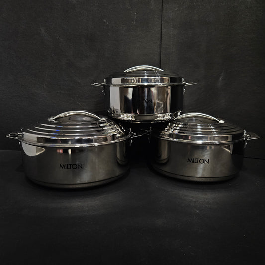 Milton galaxia 3 pieces set Stainless Steel thermoware Insulated casserole hot&cold,Double walled,pu Insulated hot pack