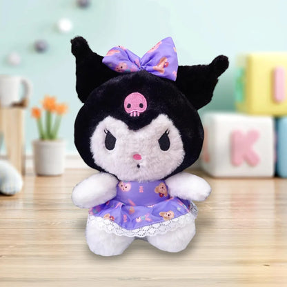 Kuromi Melody Plush Toy, Kawai Stuffed Doll Soft Toys for Kids Girls and Boys, Anime Girl Plush Dolls