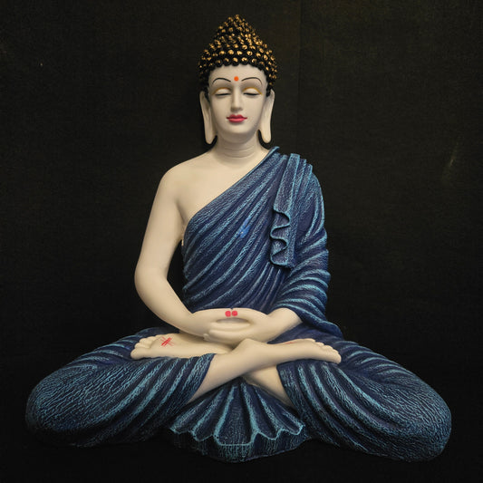 Dark Blue Blessing Ashirwad Buddha Statue Figurine Decorative Showpiece to give elgent look to your home