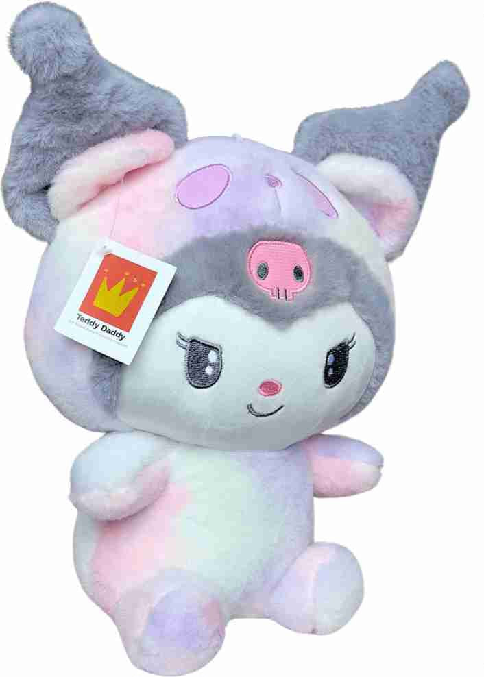 Kuromi Melody Multi colour Plush Toy, Kawai Stuffed Doll Soft Toys for Kids Girls and Boys, Anime Girl Plush Dolls