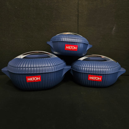 MILTON plastic Oyster Jr. Gift Set PU Insulated Casserole, Set of 3 with hot&cold,Stainless Steel,bpa free hot pack