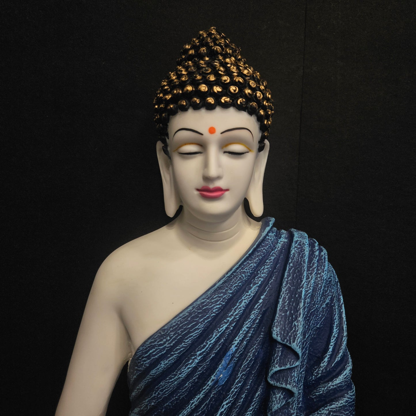 Dark Blue Blessing Ashirwad Buddha Statue Figurine Decorative Showpiece to give elgent look to your home