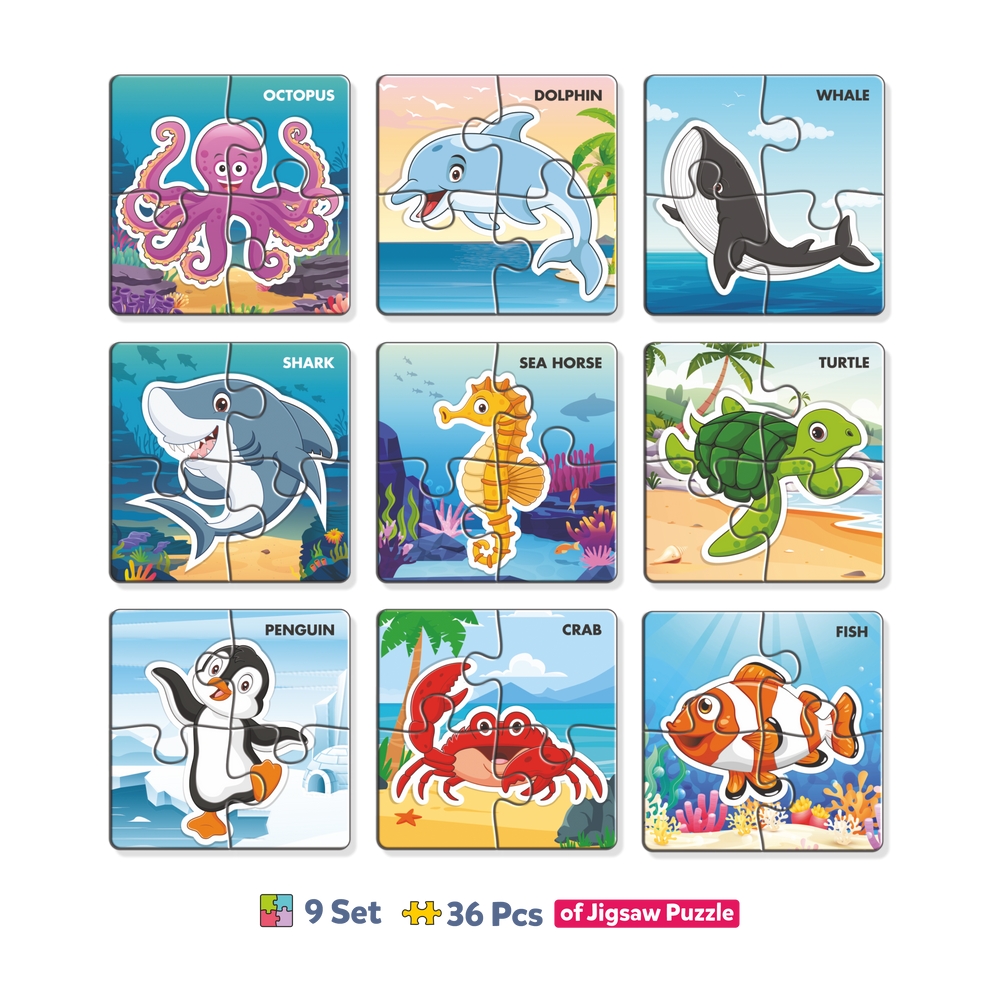 Kids 4pcs Puzzle" set by Aryans Eduworld, designed for children  It is a set of jigsaw puzzles  developing skills