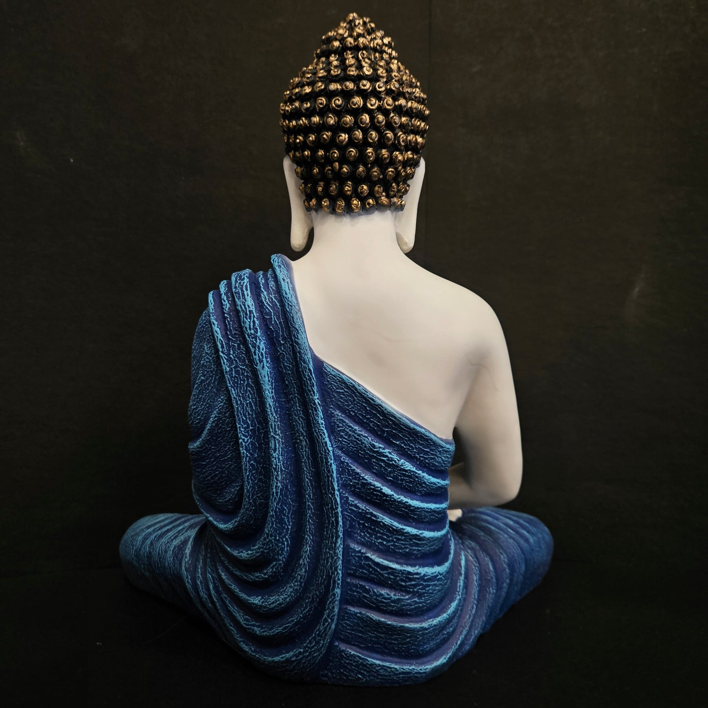 Dark Blue Blessing Ashirwad Buddha Statue Figurine Decorative Showpiece to give elgent look to your home