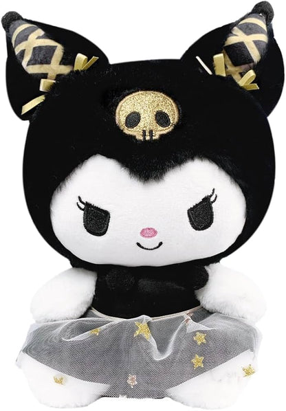 Black Gold Series Plush Stuffed Animal Figure Adorable My Melody Doll Plush for Birthday Gifts Cartoon Lovers Room Decor Collection Item Plush Pillow