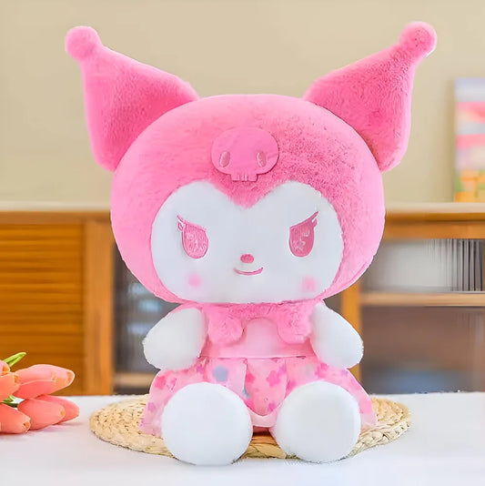 Kuromi Melody Plush Toy, Kawai Stuffed Doll Soft Toys for Kids Girls and Boys, Anime Girl Plush Dolls